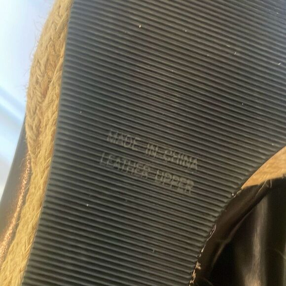 Ros Hommerson Envy black leather espadeille wedge heel 9 - Picture 9 of 13